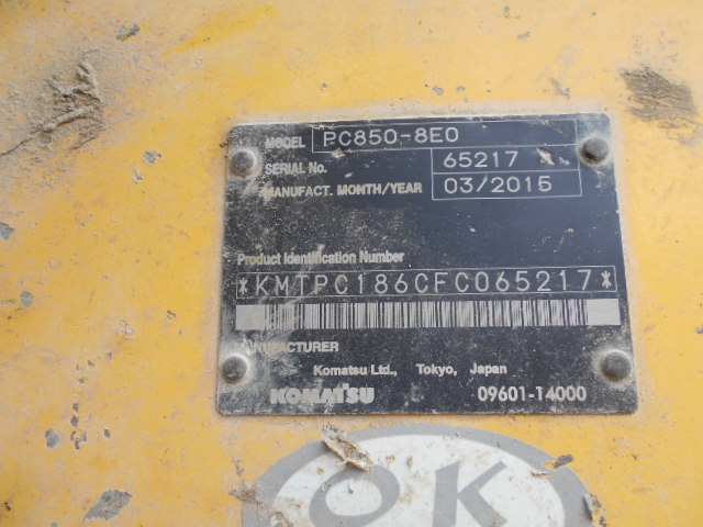 KOMATSU PC850-8EO 2015 NHẬT BẢN